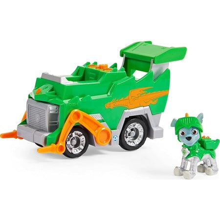 Masinuta Paw Patrol Rescue Knights Deluxe Vehicle - Rocky Verde