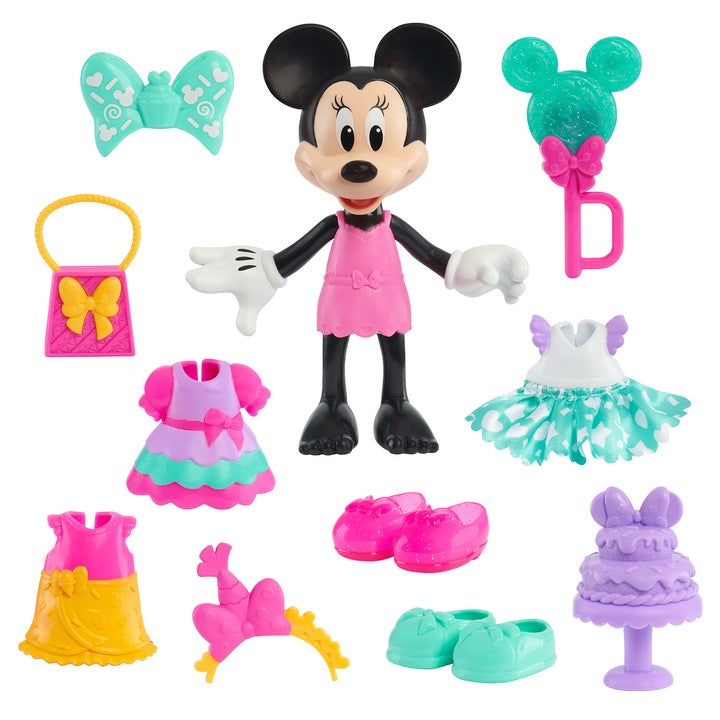 Papusa Disney Minnie Mouse, cu accesorii - Sweet Party 12 cm