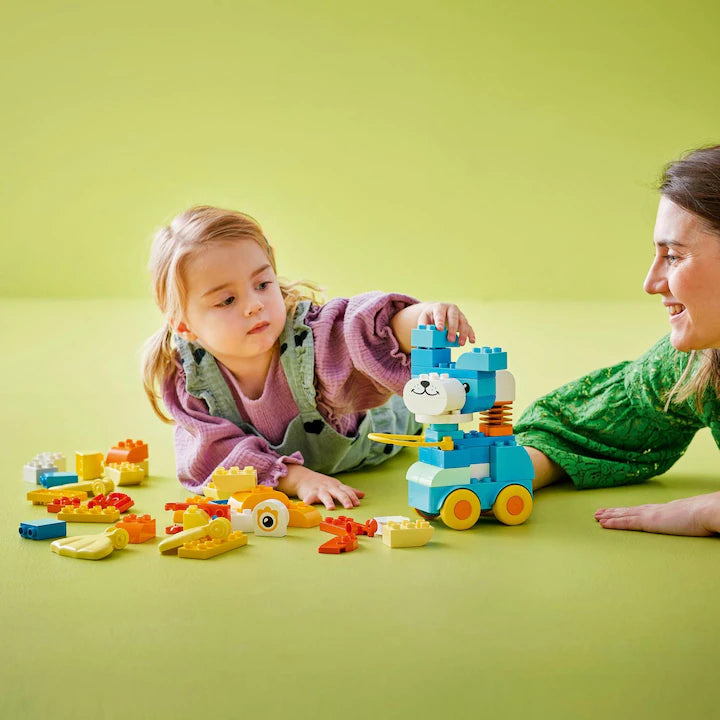 LEGO DUPLO 10448- Animale pe roti 3 in 1 (58 piese)