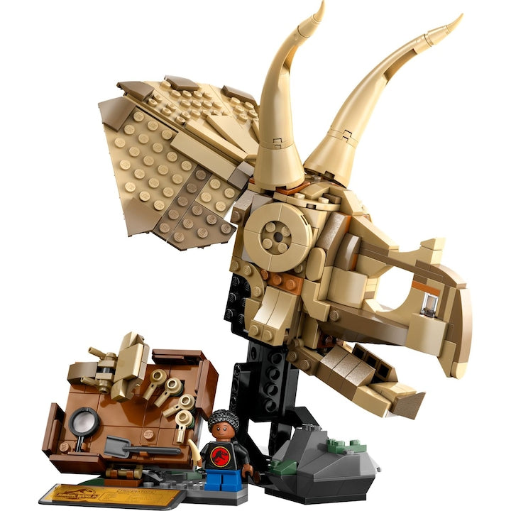 LEGO Jurassic World 76969 - Fosile de dinozaur: craniu de Triceratops (468 piese)