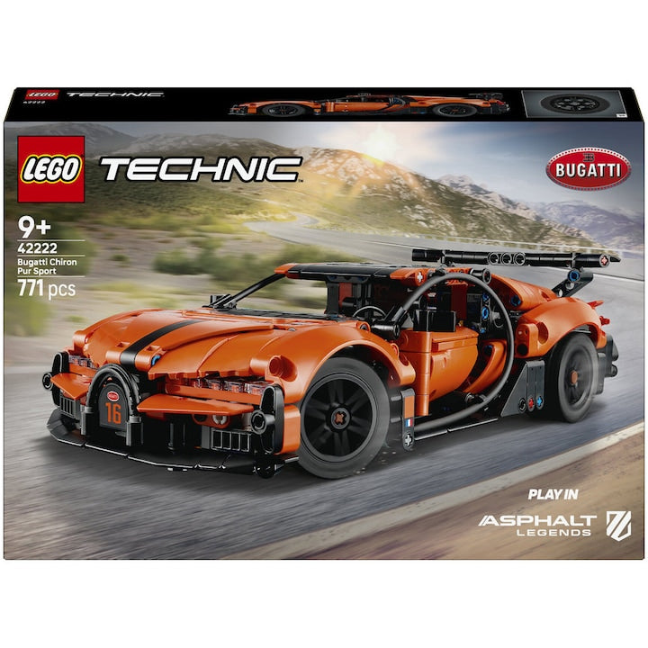 LEGO Technic 42222 - Hipermasina Bugatti Chiron Pur Sport (771 piese)