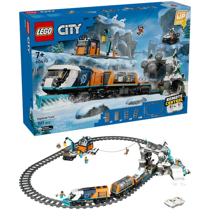 LEGO City 60470 - Trenul expres al exploratorilor spre Polul Arctic (1517 piese)