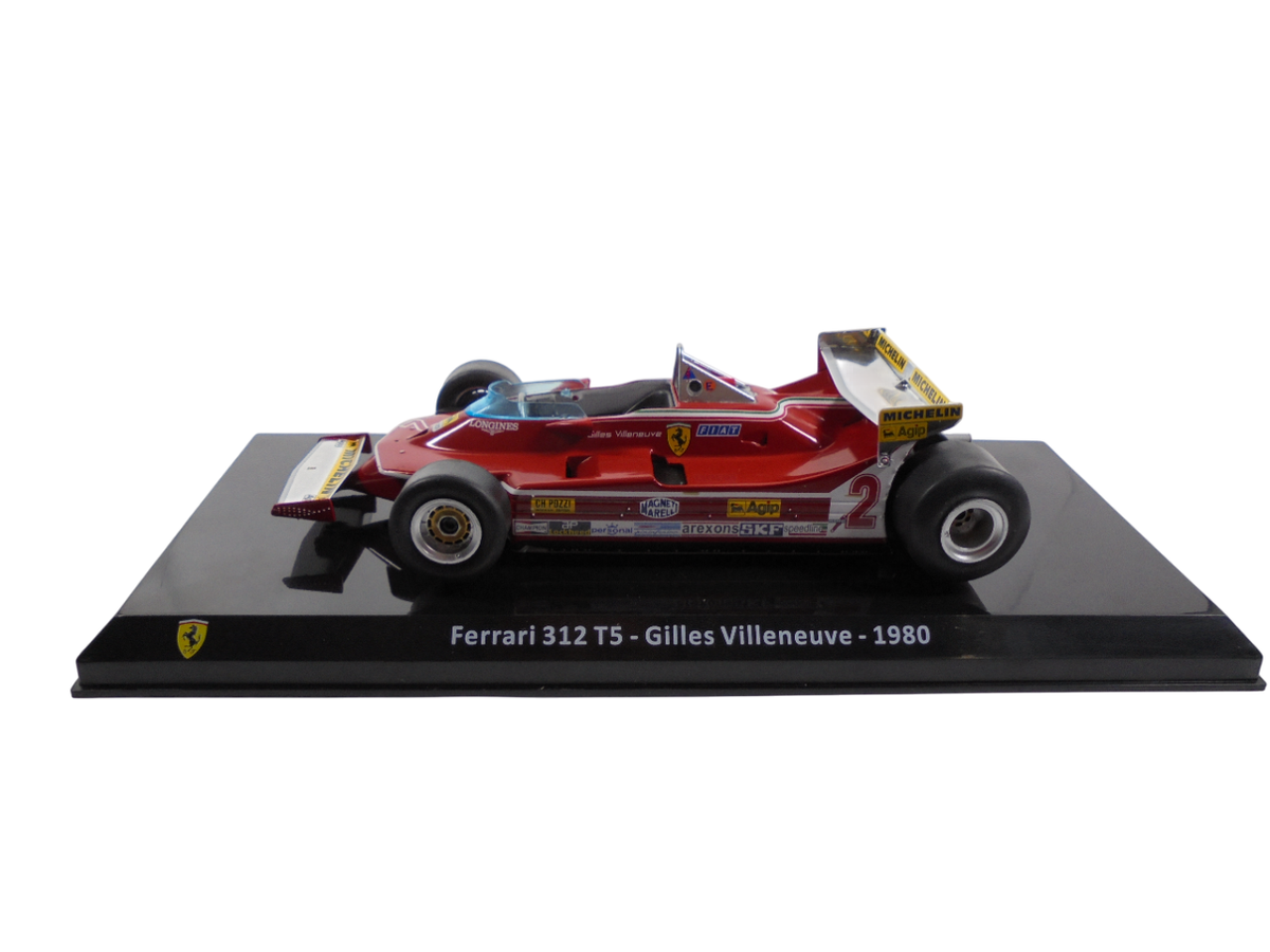 Formula 1 Ferrari 312 T5 - Gilles Villeneuve 1980 #2 cu vitrina plexiglass - 1/24 Altaya