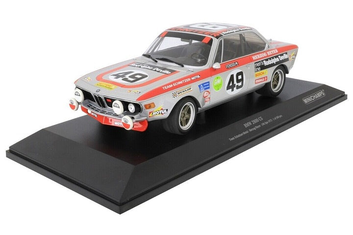 BMW 2800 CS Team Schnitzer-Motul Herzog/Heyer 24h Spa 1972 1/300pcs nr.49 - 1/18 Minichamps