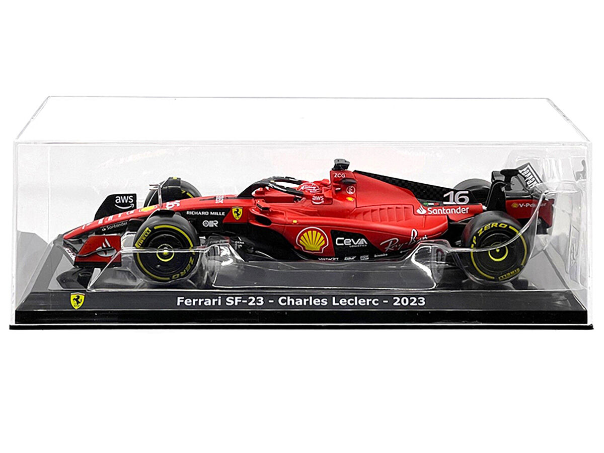 Formula 1 Ferrari SF-23 - Charles Leclerc 2023 #16 cu vitrina plexiglass - 1/24 Premium Collectibles