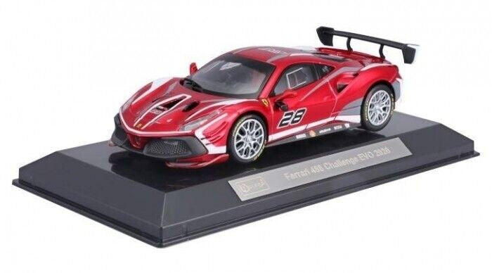 Ferrari 488 Challenge EVO 2020 #28 cu vitrina plexiglass - 1/43 Bburago Signature