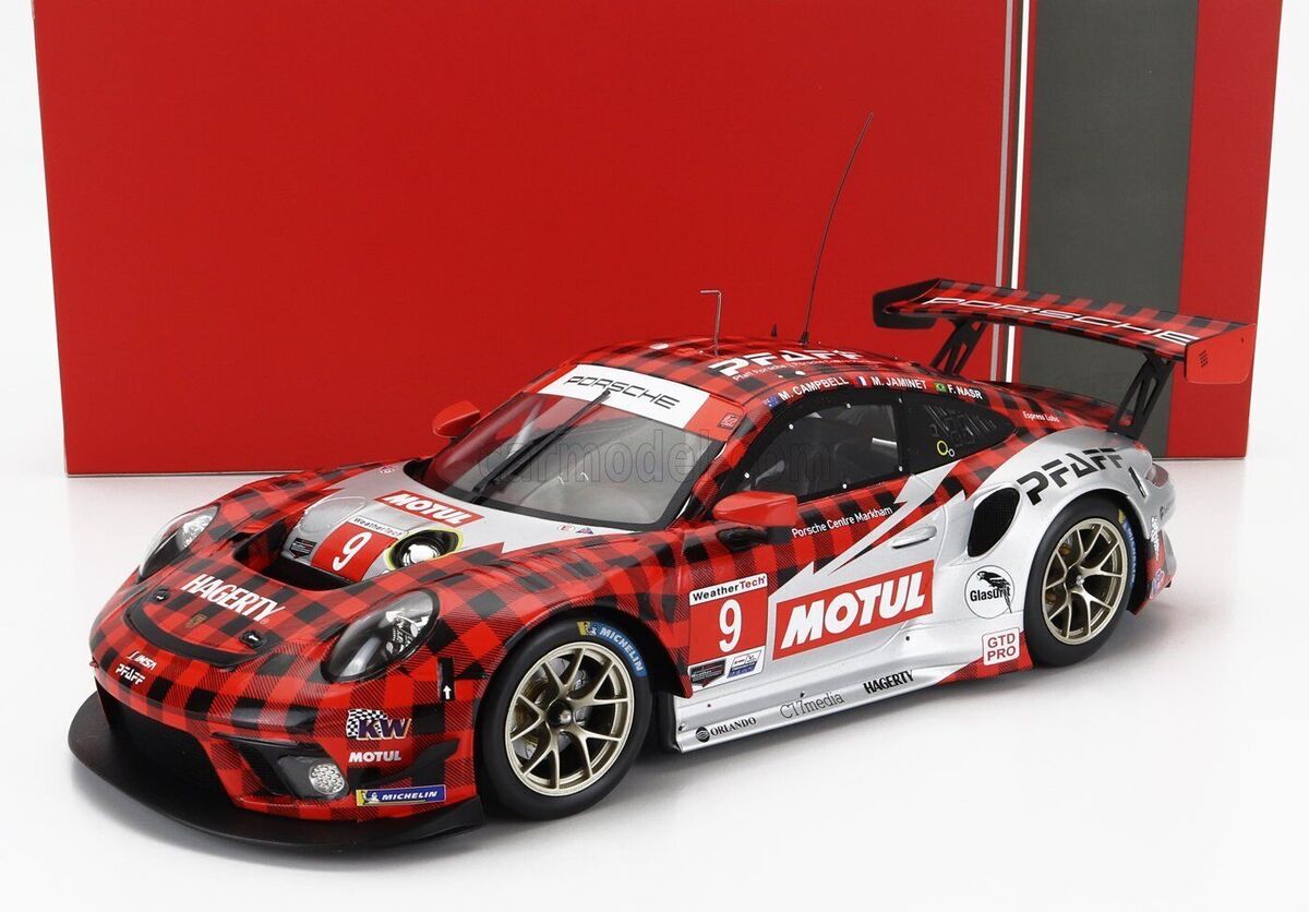 Porsche 911 GT3 R Winner GTD Class 24h Daytona 2022 #9 - 1/18 IxoModels