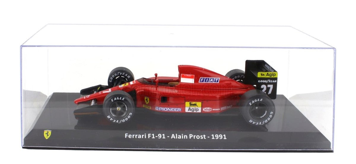 Formula 1 Ferrari F1-91 Alain Prost 1991 #27 cu vitrina - 1/24 Altaya