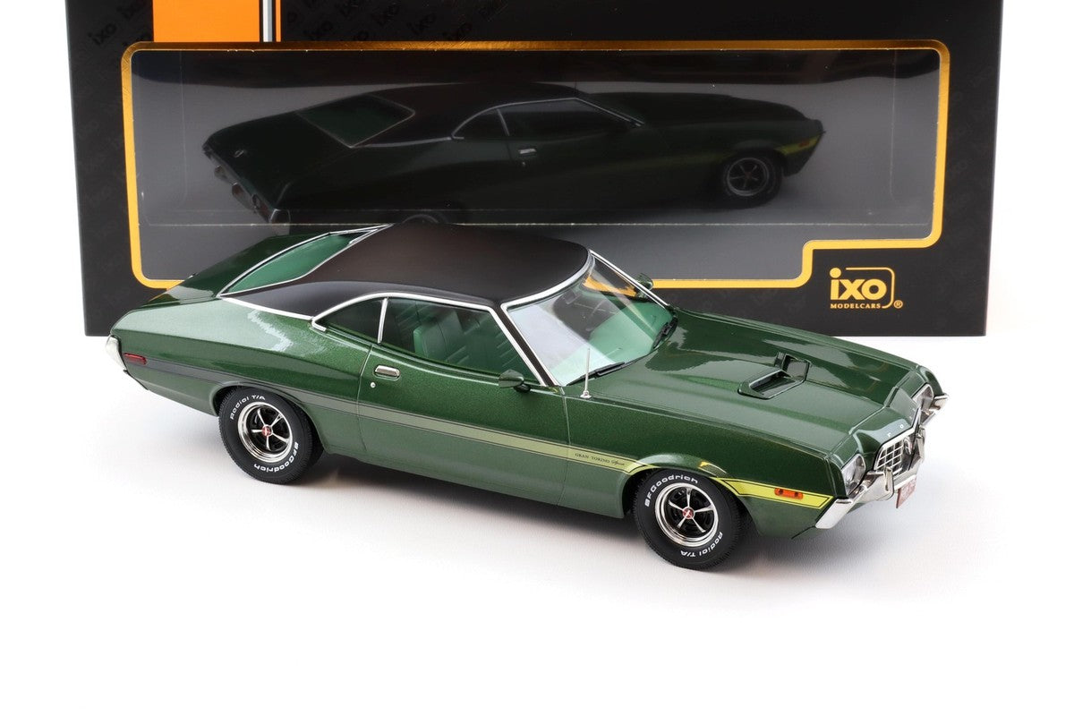 Ford Gran Torino Sport 2-Door 1972 verde inchis - 1/18 Ixo Models
