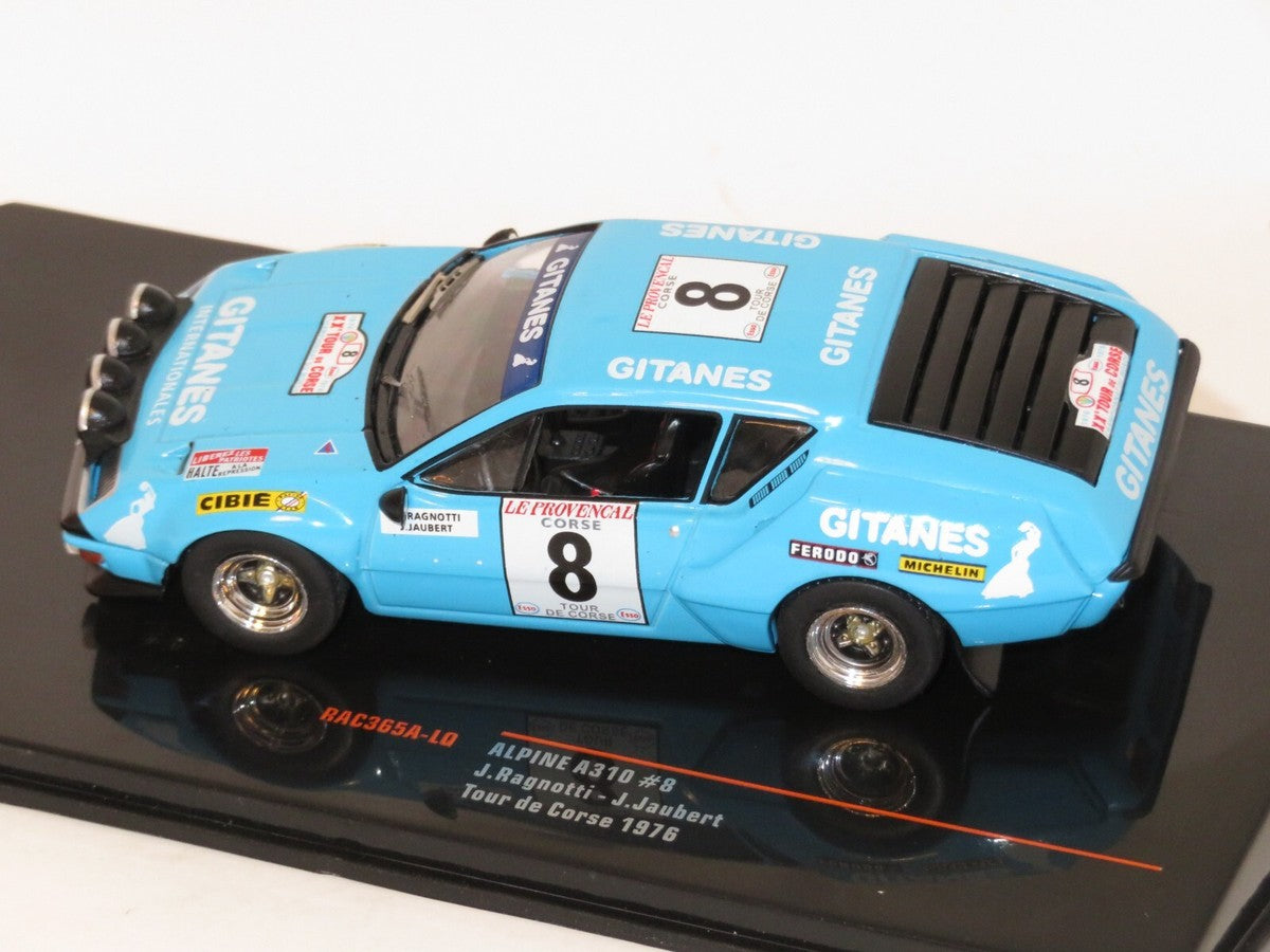 Alpine A310 #8 J.Ragnotti - J.Jaubert Tour de Corse 1976 cu vitrina plexiglass - 1/43 Ixo Models