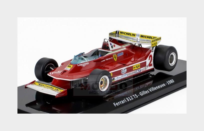 Formula 1 Ferrari 312 T5 - Gilles Villeneuve 1980 #2 cu vitrina plexiglass - 1/24 Altaya