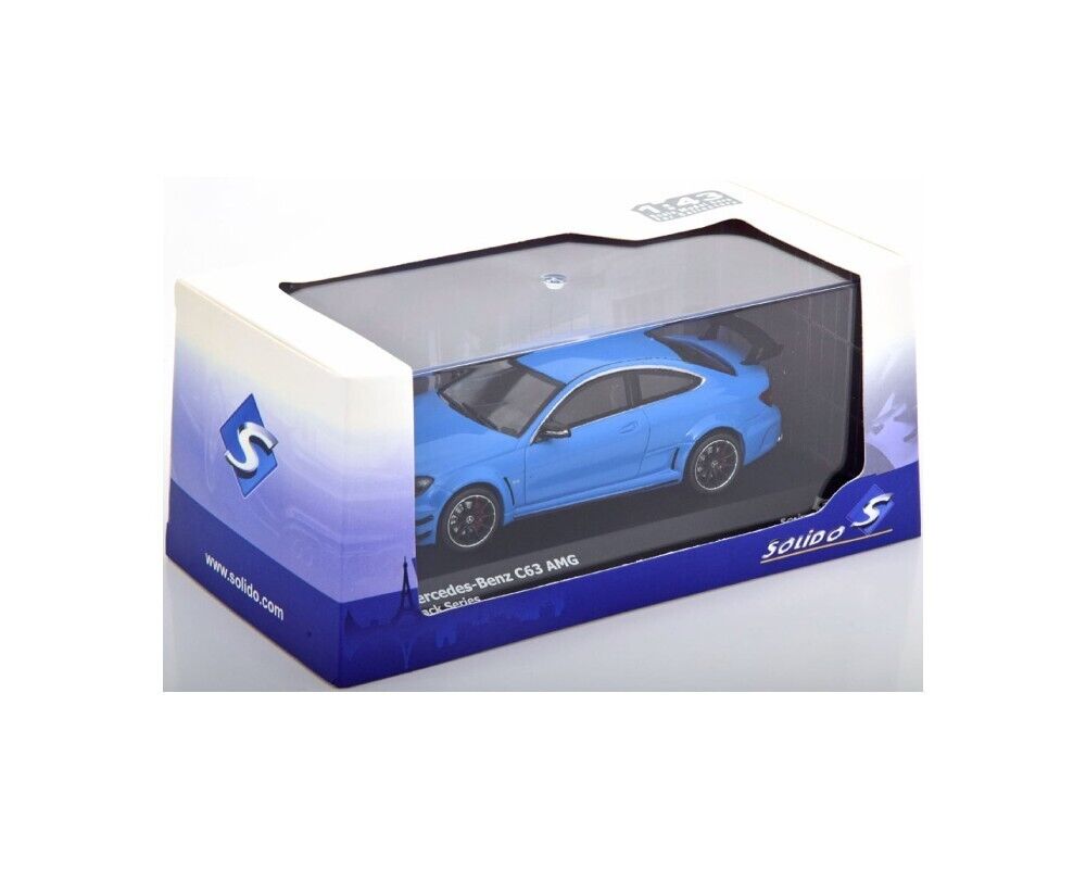 Mercedes-Benz C63 AMG Black Series bleu cu vitrina - 1/43 Solido