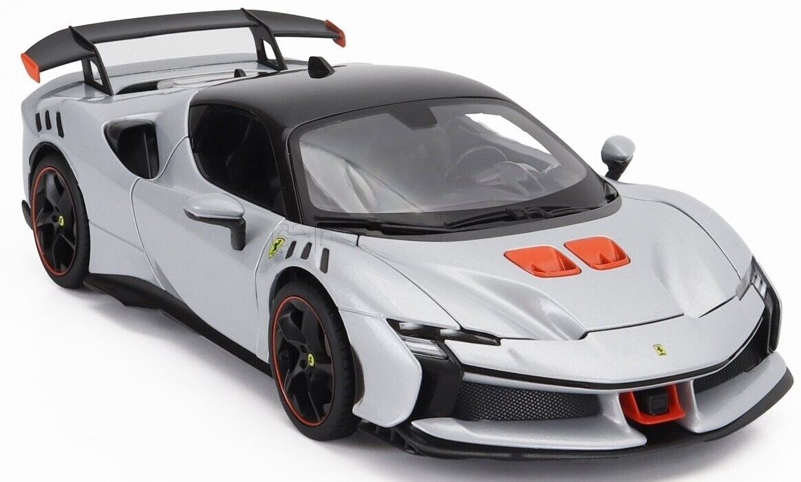 Ferrari SF90 XX Stradale argintiu - 1/18 Bburago