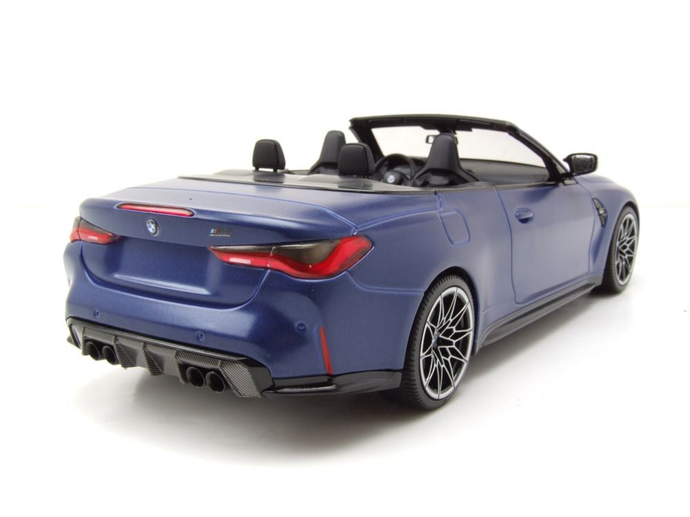 BMW M4 Cabriolet 2021 albastru mat 1/438pcs - 1/18 Minichamps