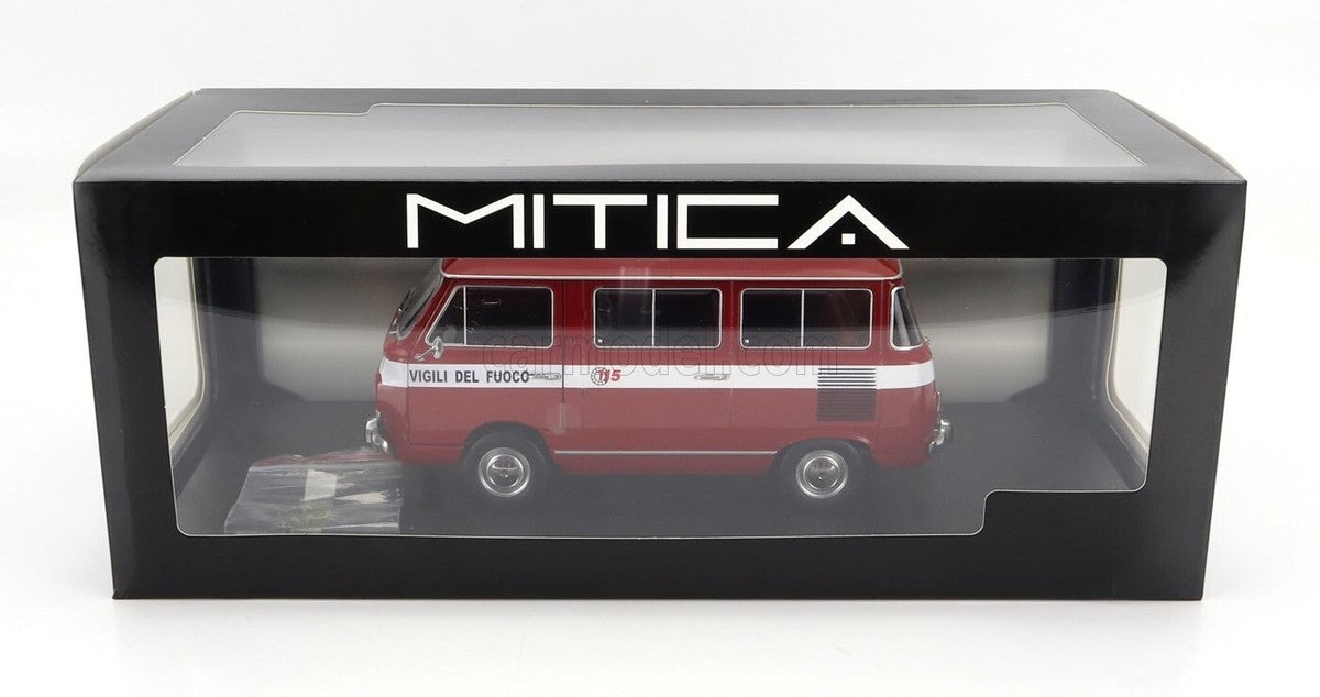 Fiat 850 Familiare Vigili Del Fuoco 1970 rosu - 1/18 Mitica