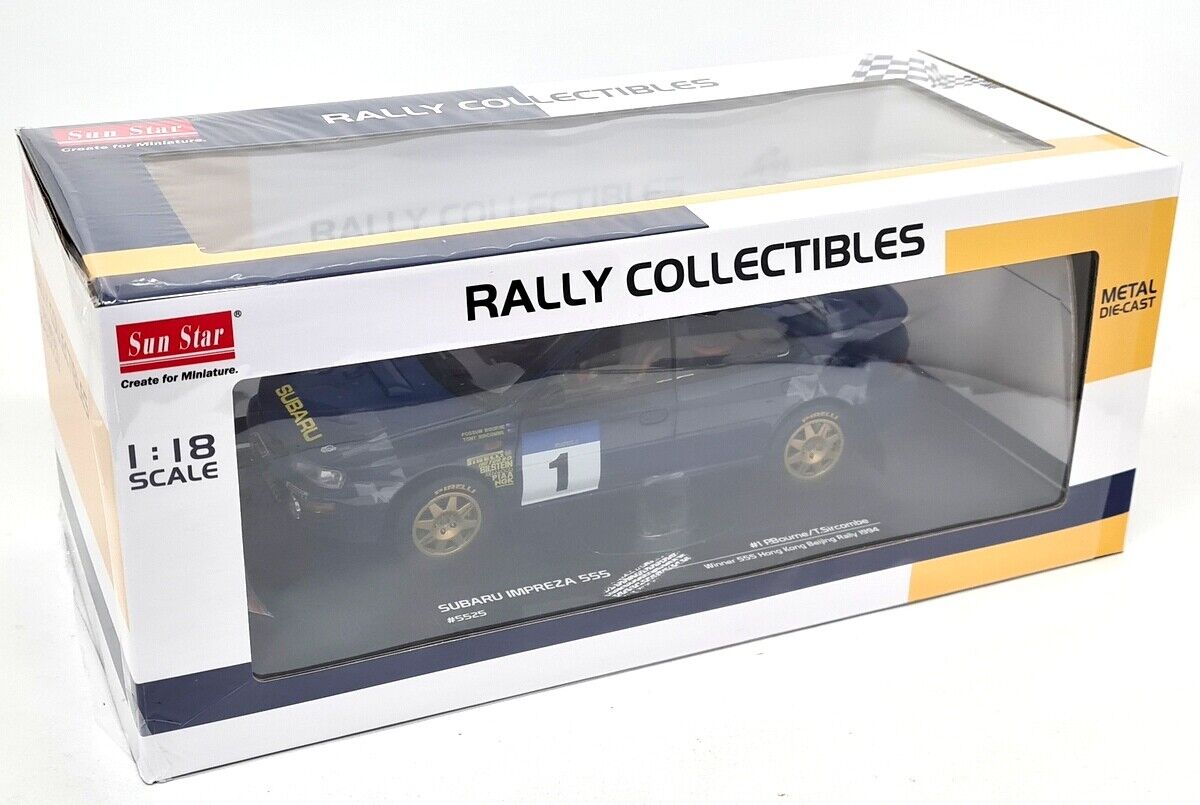 Subaru Impreza 555 #1 P.Bourne/T.Sircombe Winner 555 Hong Kong Beijing Rally 1994 399pcs - 1/18 SunStar