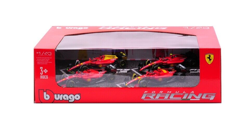 Set 4 machete Formula 1 Ferrari Leclerc/Sainz 2022-2023 - 1/43 Bburago