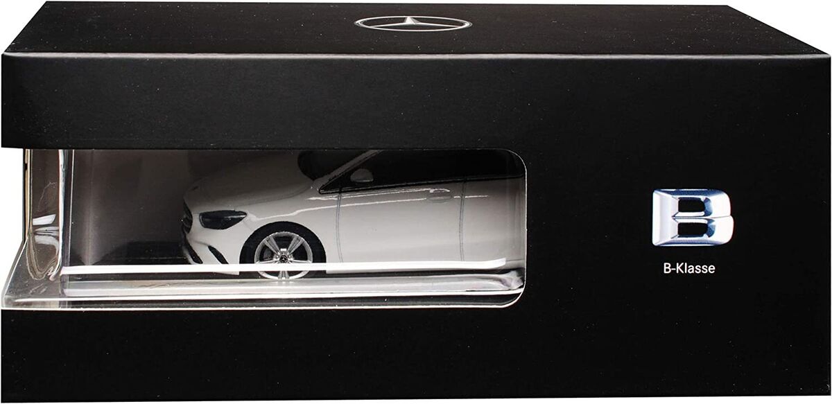 Mercedes B-Class alb cu vitrina plexiglass - 1/43 Herpa