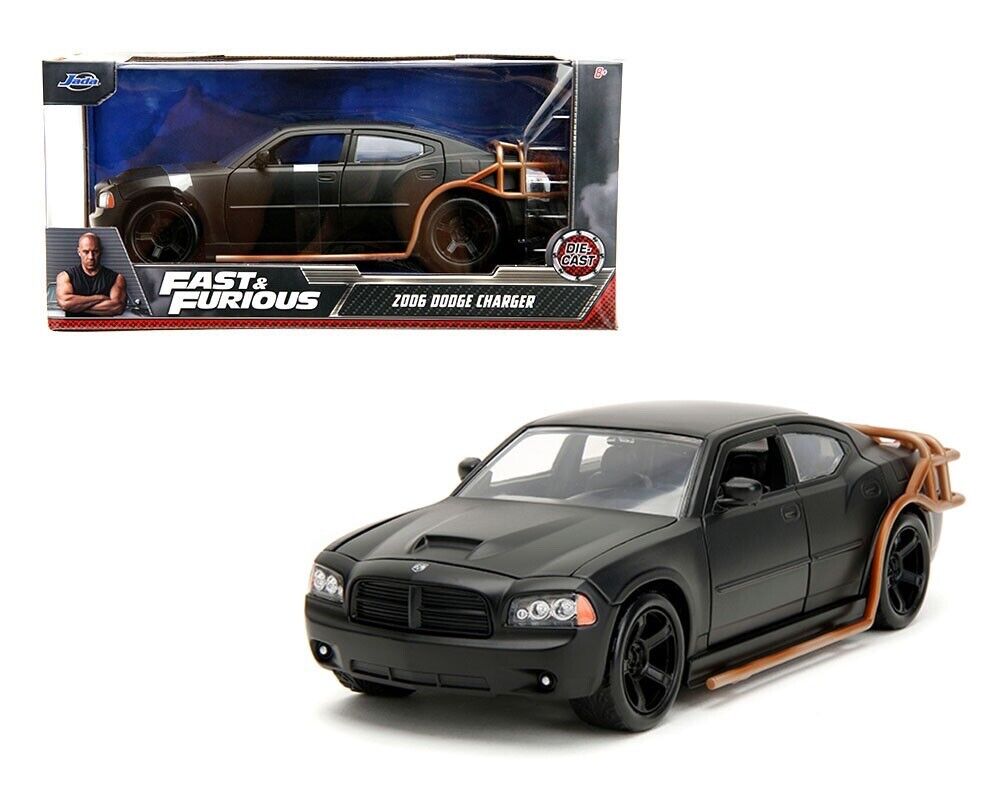 Dodge Charger 2006 negru mat cu grilaj in spate Fast and Furious X - 1/24 Jada