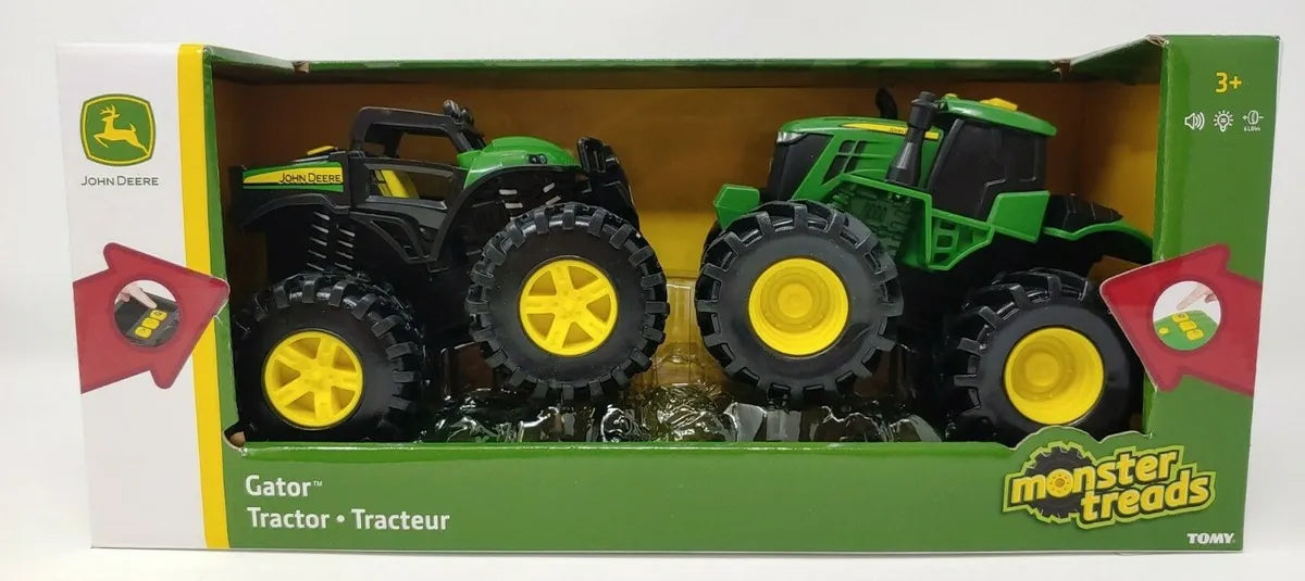 SET 2 Tractorase John Deere - Monster Treads cu lumini si sunete