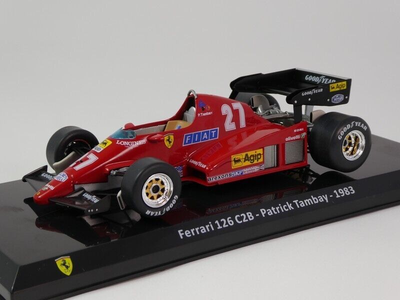Formula 1 Ferrari 126 C2B - Patrick Tambay 1983 cu vitrina plexiglass - 1/24 Altaya