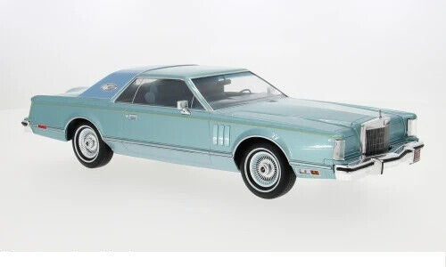 Lincoln Continental Mark V 1978 blue metal - 1/18 Model Car Group