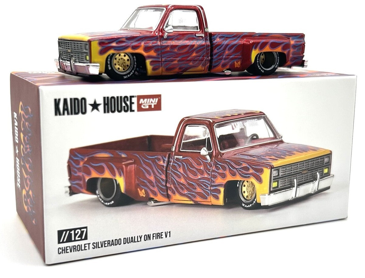 Chevrolet Silverado Dually on fire V1 - 1/64 KAIDO HOUSE by Mini GT