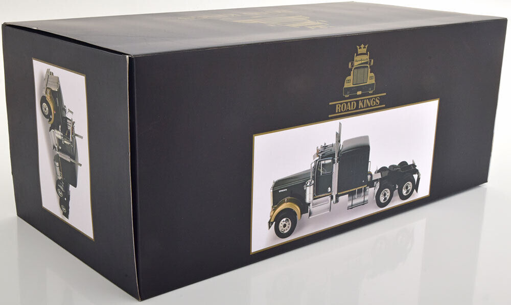 Camion Kenworth W900 truck dark green / gold metallic - 1/18 Road Kings
