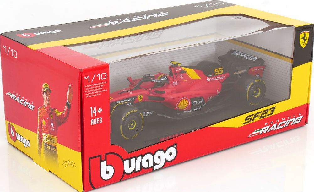 Formula 1 Ferrari Carlos Sainz Jr. SF-23 #55 3rd Italian GP 2023 - 1/18 Bburago