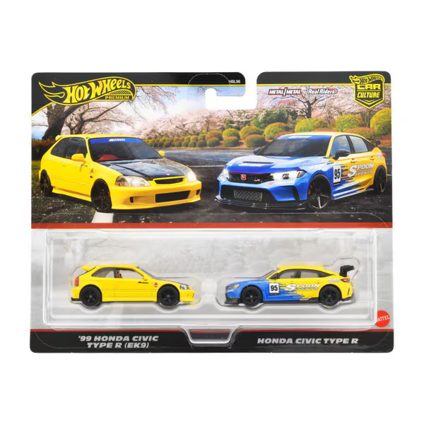 Set 2 machete Honda Civic Type R 1999 si Honda Civic Type R #95 - 1/64 Hot Wheels Premium