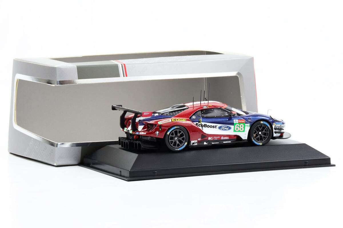 Ford GT #68 24h Le Mans 2018 cu vitrina plexiglass - 1/43 IxoModels