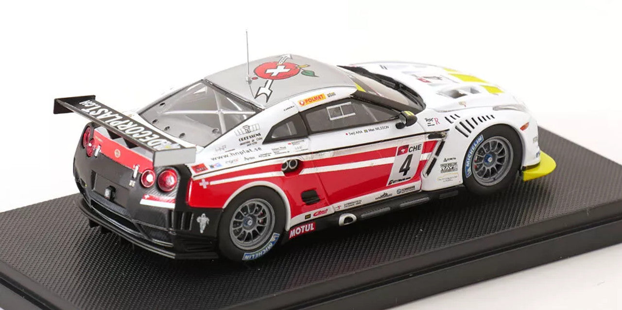 Nissan GT-R GT1 2010 Swiss Racing Team cu vitrina plexiglass - 1/43 Ebbro