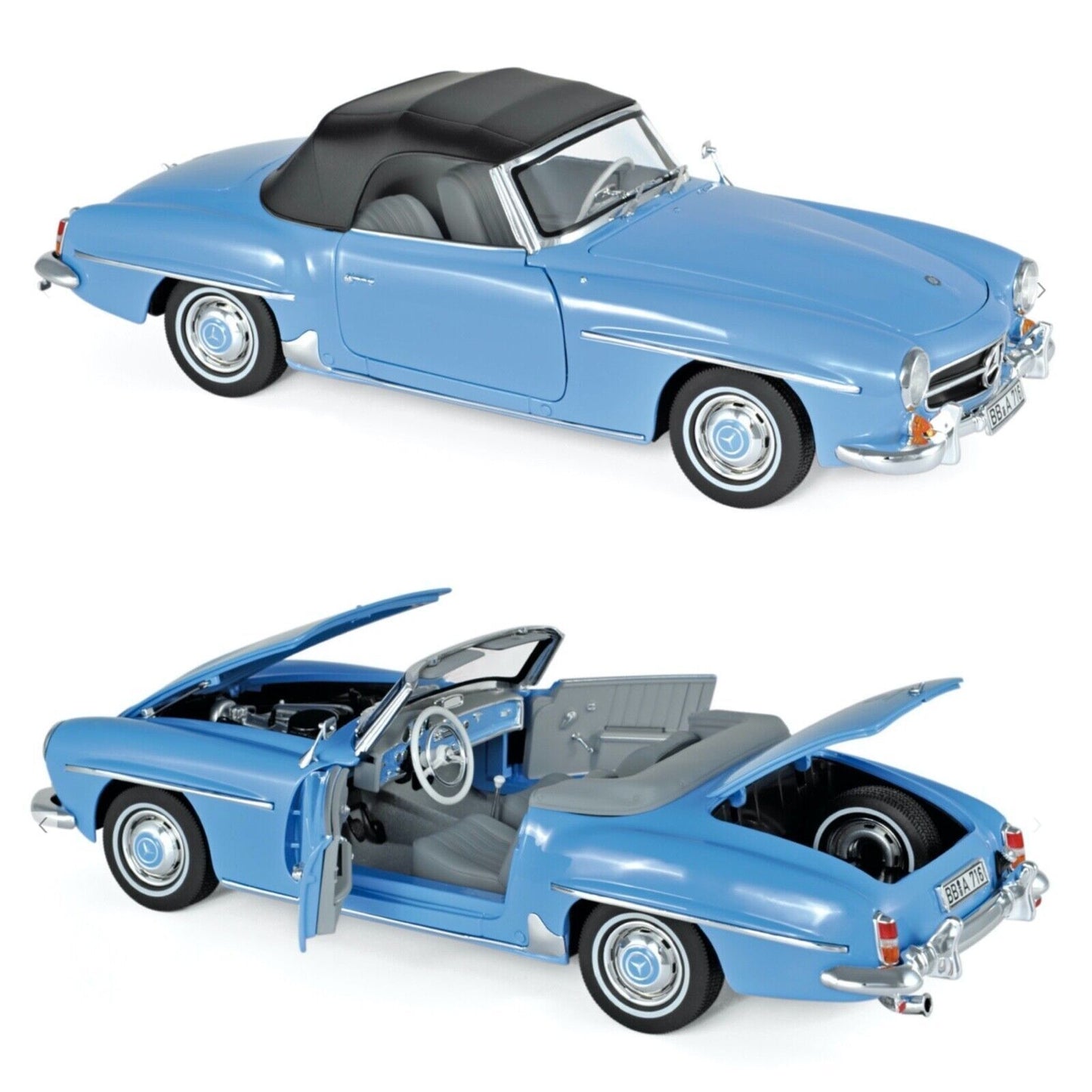 Mercedes-Benz 190 SL 1957 bleu - 1/18 Norev