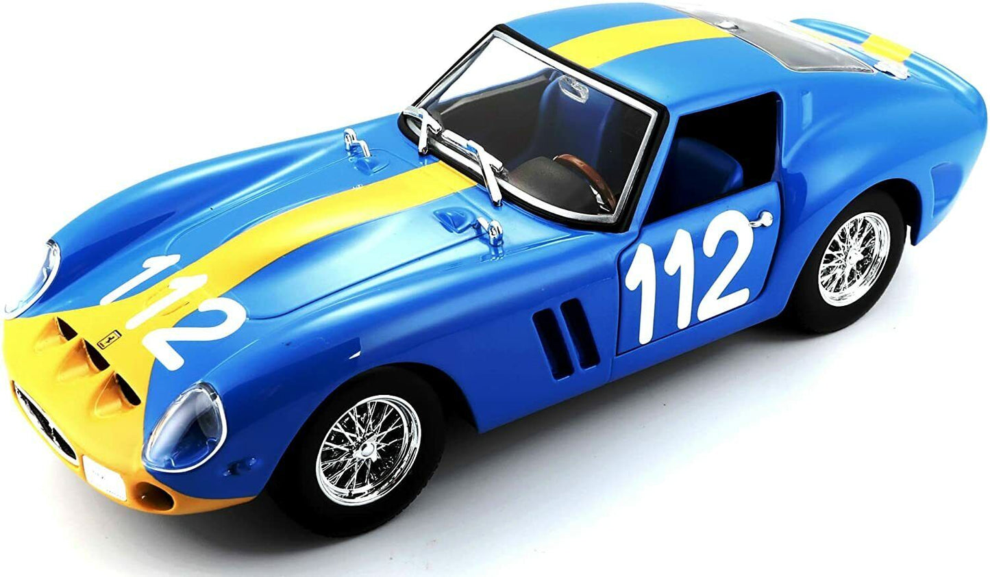 Ferrari 250 GTO #112 albastru/galben - 1/24 Bburago