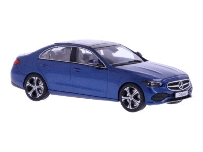 Mercedes-Benz C-Klasse albastru cu vitrina plexiglass - 1/43 Herpa