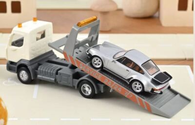 Camion Renault Platforma si Porsche 911 Turbo - 1/43 Norev