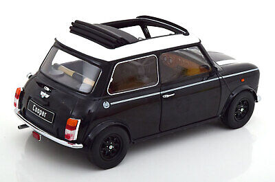 Mini Cooper negru Sunroof cu volan pe stanga - 1/12 KK-Scale