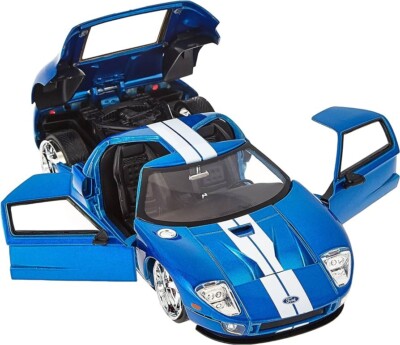 Ford GT albastru/dungi albe - 1/24 Jada