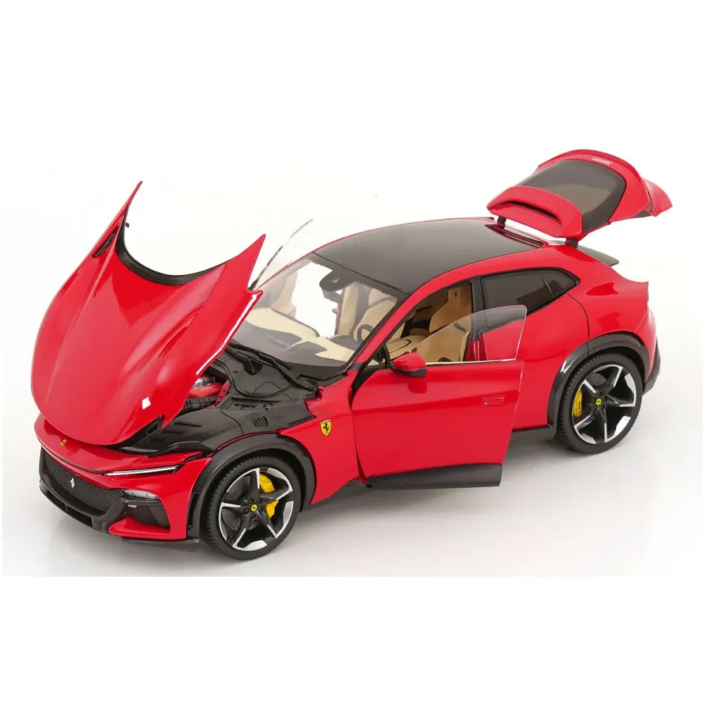 Ferrari Purosangue rosu cu interior crem - 1/18 Polistil