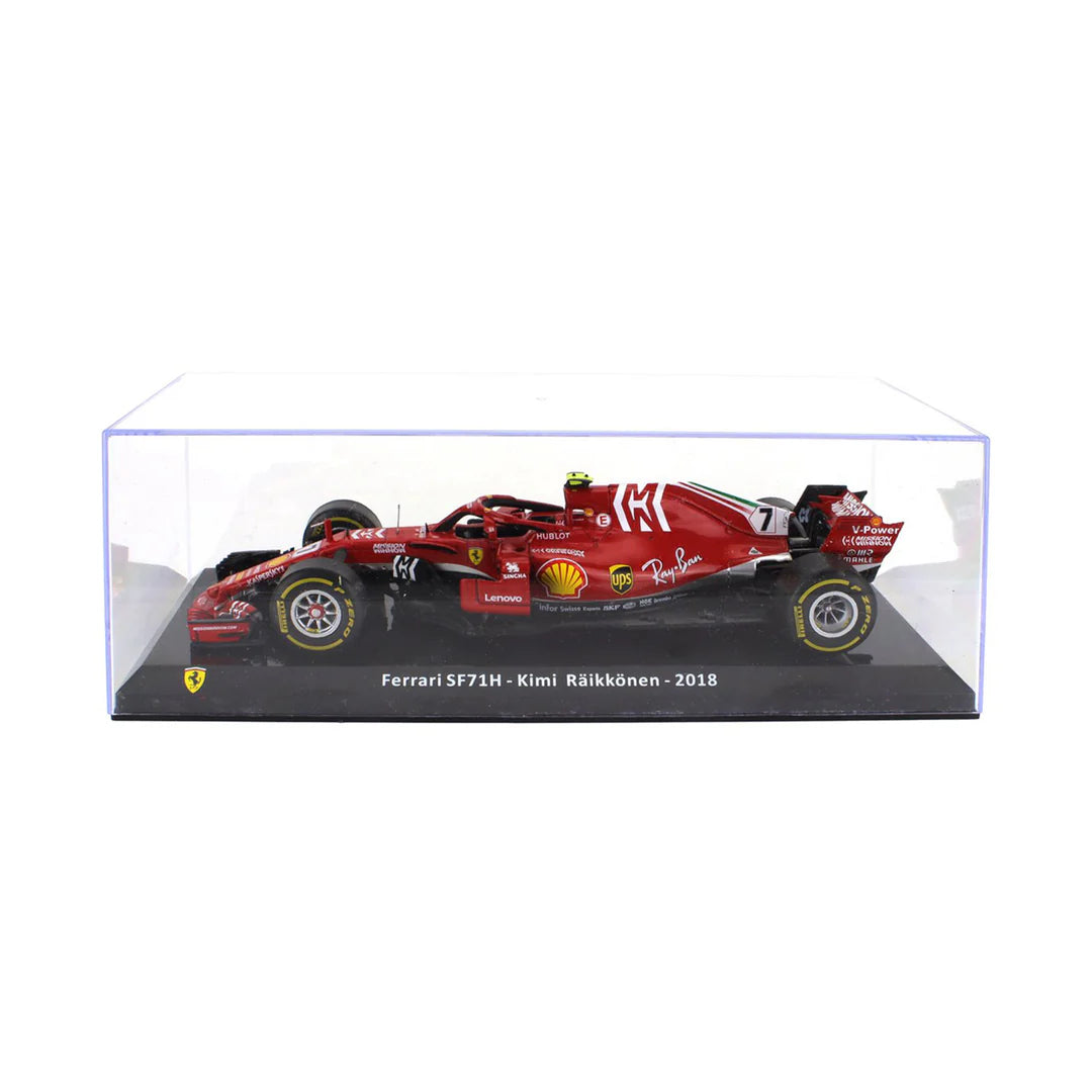 Formula 1 Ferrari SF71H Kimi Raikkonen 2018 #7 cu vitrina - 1/24 Altaya