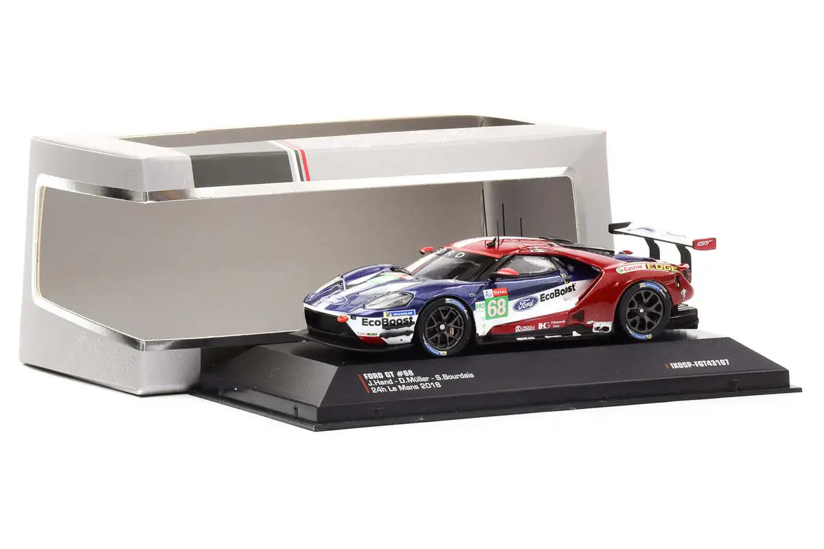 Ford GT #68 24h Le Mans 2018 cu vitrina plexiglass - 1/43 IxoModels