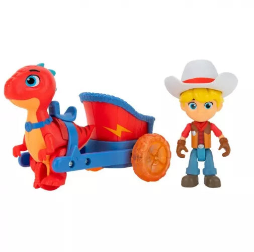 Figurina cu dinozaur Dino Ranch - Jon si Blitz