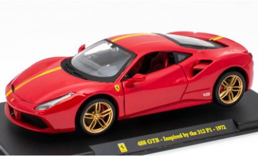 Ferrari 488 Gtb-Inspired by the 312 P1 1972 cu vitrina plexiglass- 1/24 Bburago
