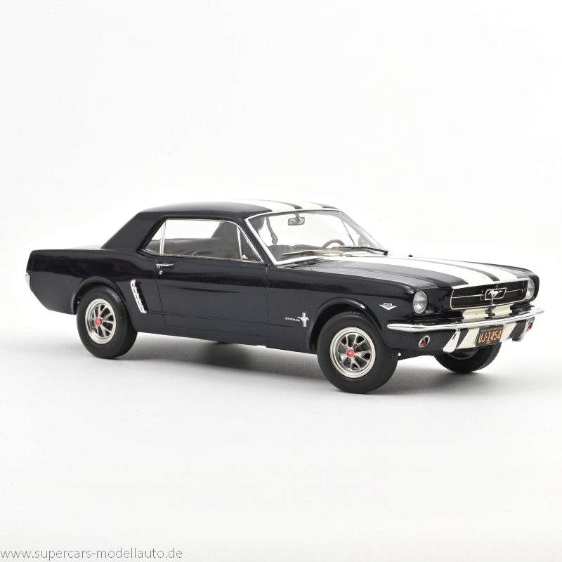 Ford Mustang Hardtop Coupe 1965 nightmist blue metallic - 1/18 Norev