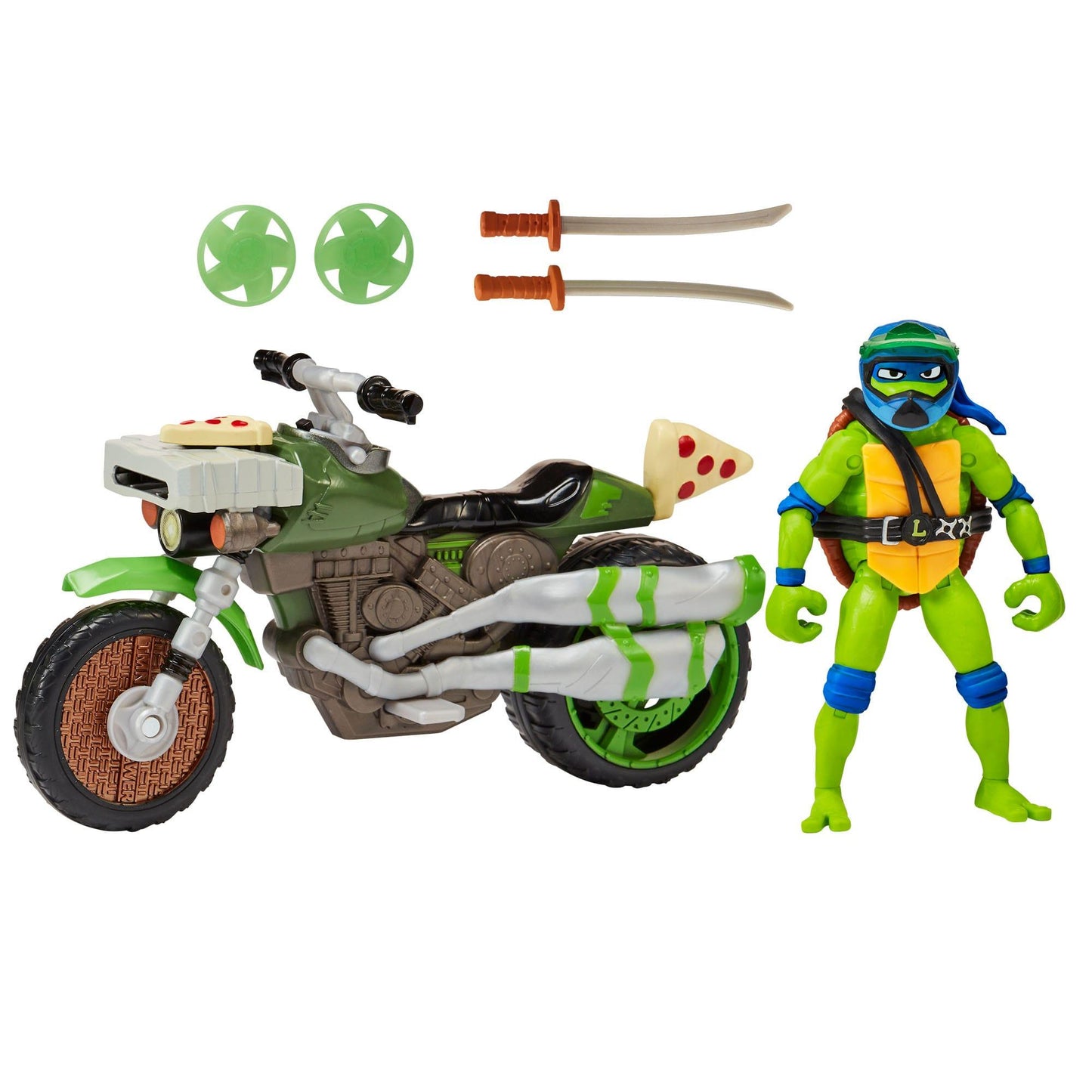 Figurina Leonardo cu vehicul Testoasele Ninja - Ninja Kick Cycle