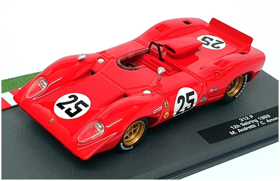 Ferrari 312P 12h Sebring 1969 #25 cu vitrina plexiglass - 1/43 Edicola