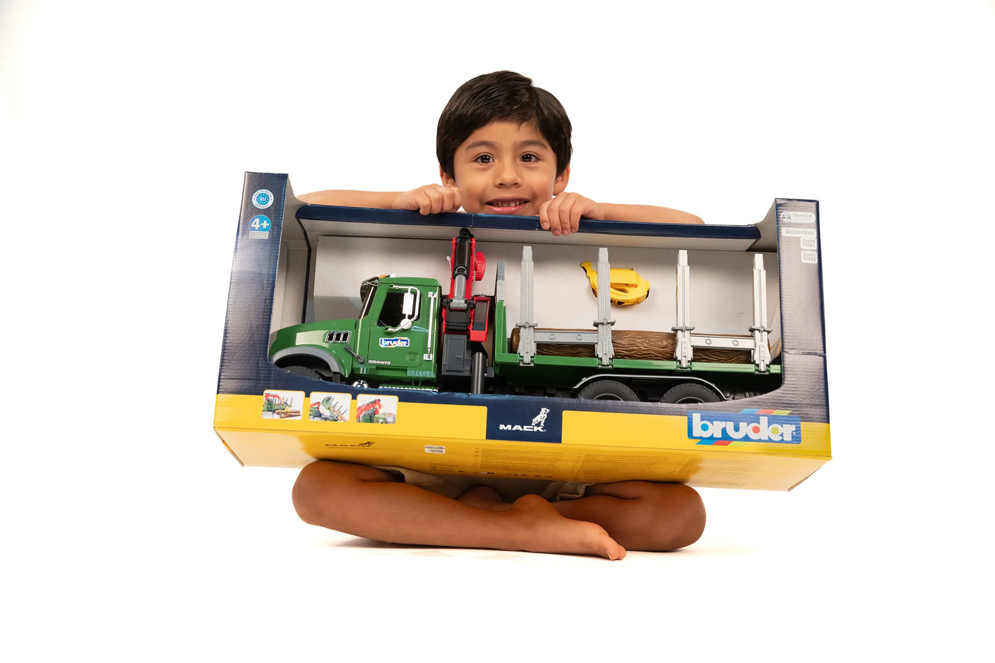 BRUDER 02824 - Camion forestier Mack cu macara