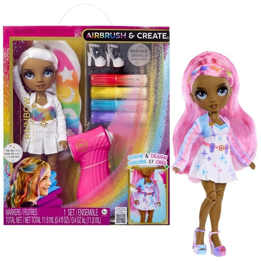 Papusa Rainbow High cu ochi gri  Airbrush & Create