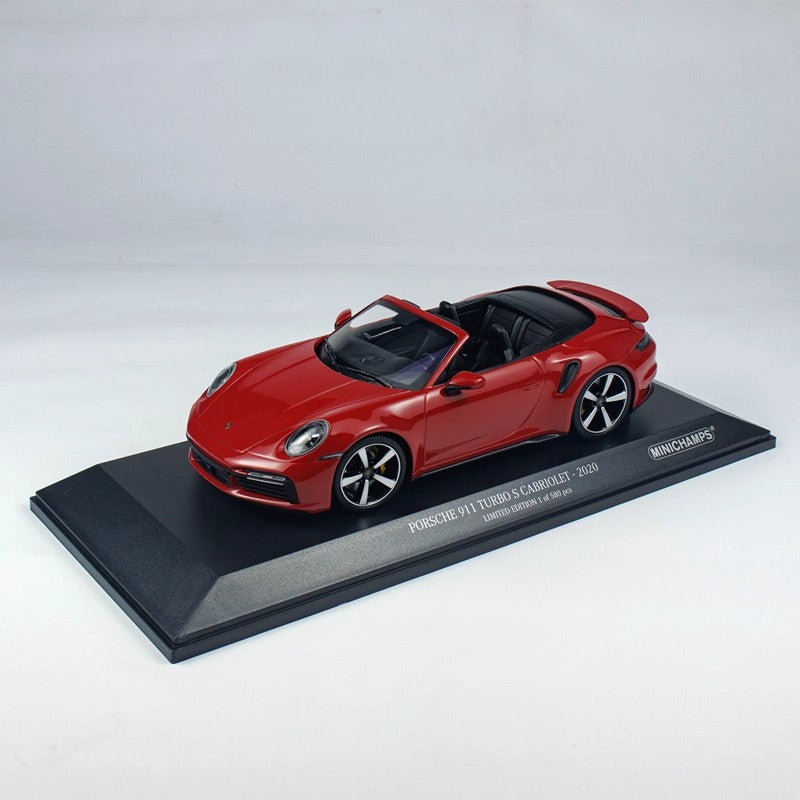 Porsche 911 Turbo S Cabriolet rosu 2020 1/580pcs - 1/18 Minichamps