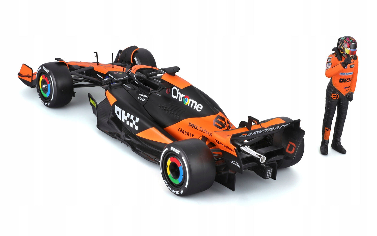 Formula 1 McLaren MCL38 #81 cu figurina Oscar Piastri - 1/24 Bburago